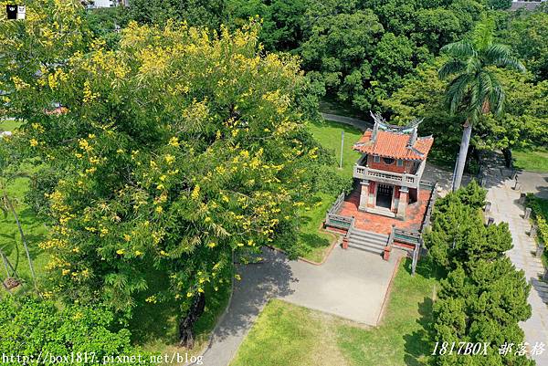 【台中。北區】台中公園。百年神社。躺著的鳥居。湖心亭。更樓。空拍攝影分享