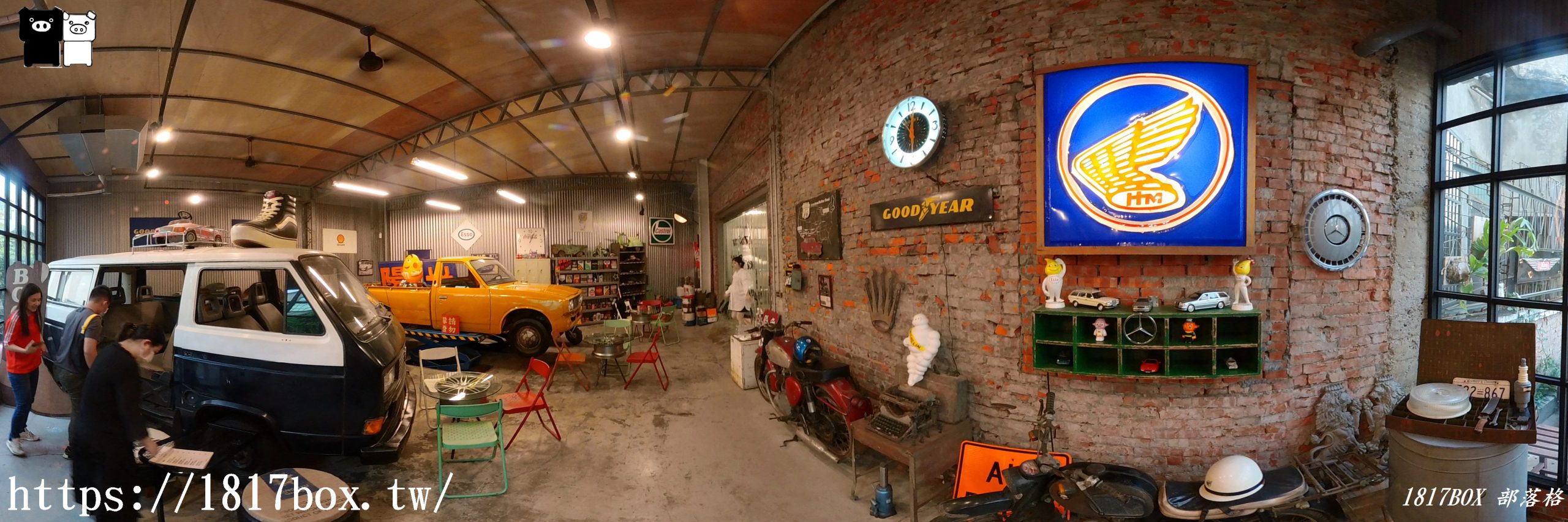 【台中。南區】魚刺人雞蛋糕-修車廠店。復古美式工業風。今日蜜麻花雞蛋糕