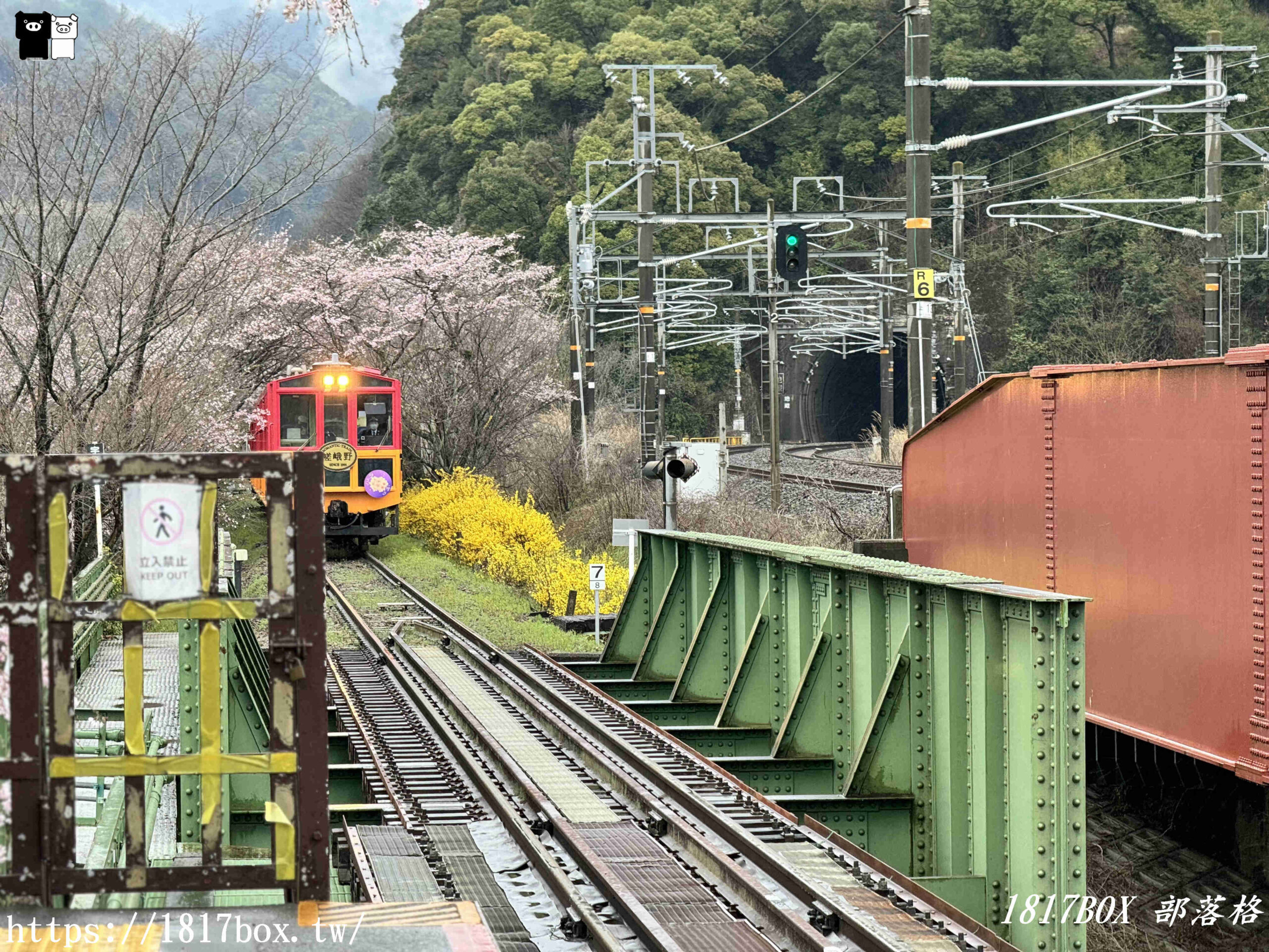 【京都景點】嵐山・嵯峨野觀光鐵路。嵐山小火車龜岡站。令人驚嘆的美景。復古火車帶來的有趣旅程