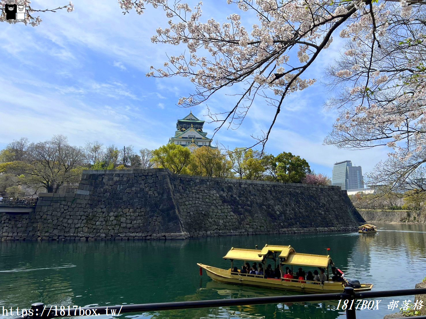 【大阪景點】大川櫻花遊覽船。大阪城御座船。天下第一的黃金和船