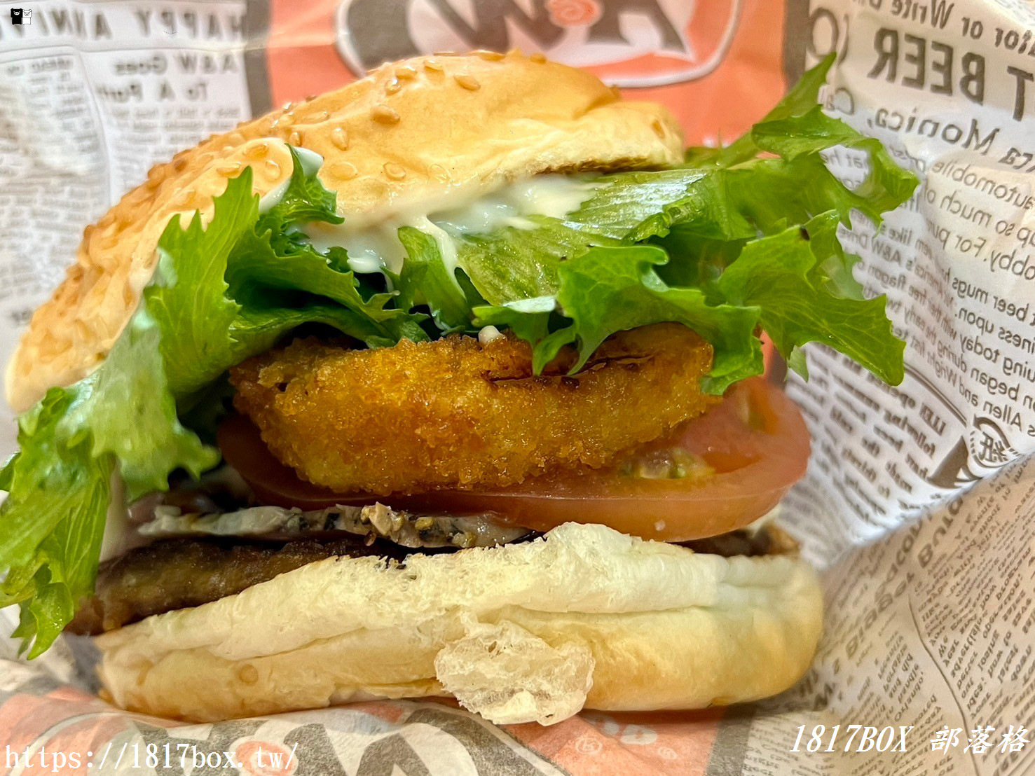 【沖繩美食】A&W Makiminato。A&W牧港店。沖繩限定的美味漢堡。A&W美式漢堡速食餐廳