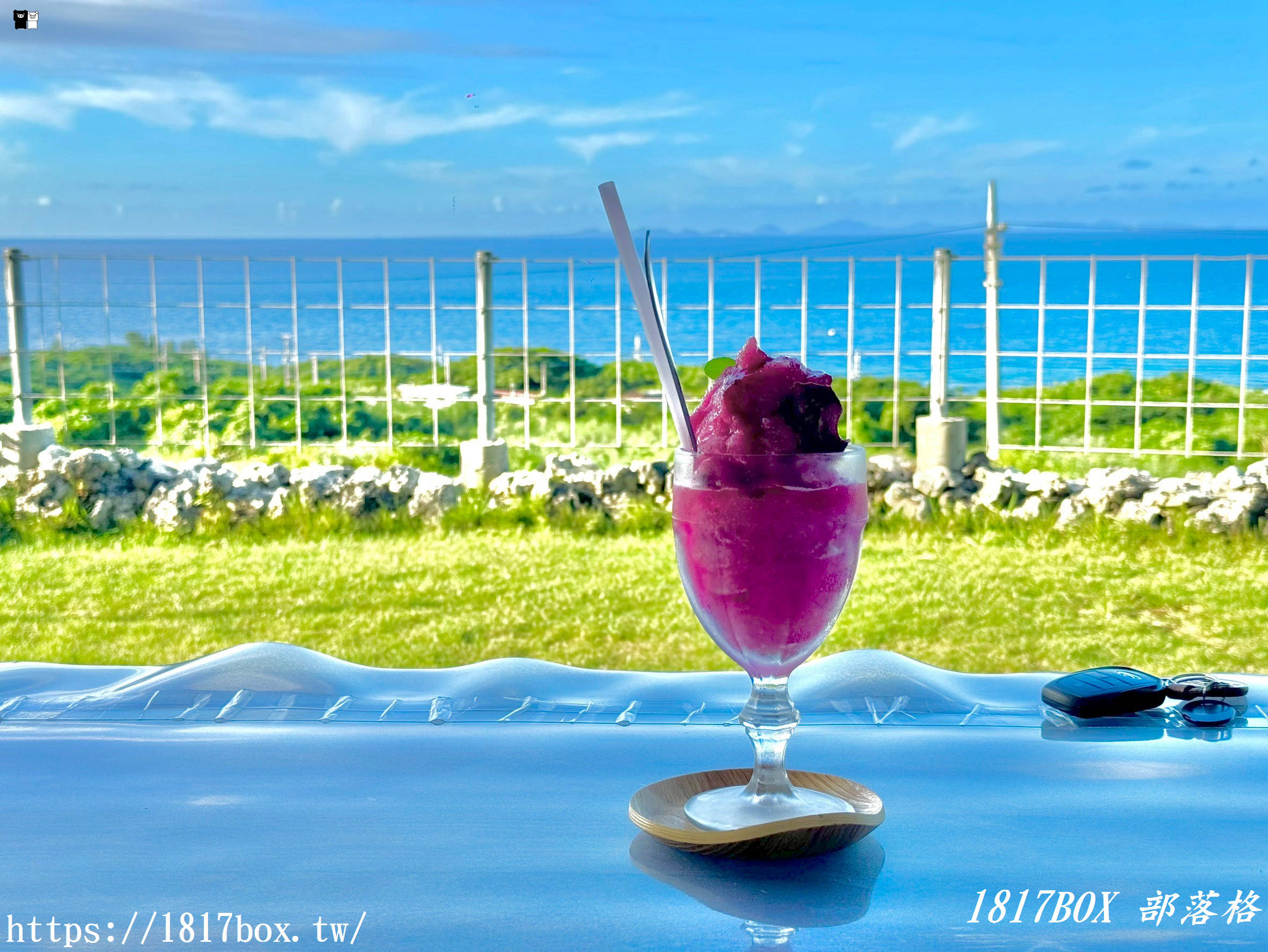 【沖繩美食】Cafe Fukurubi。古宇利島咖啡館。漂亮的沖繩海景一覽無遺