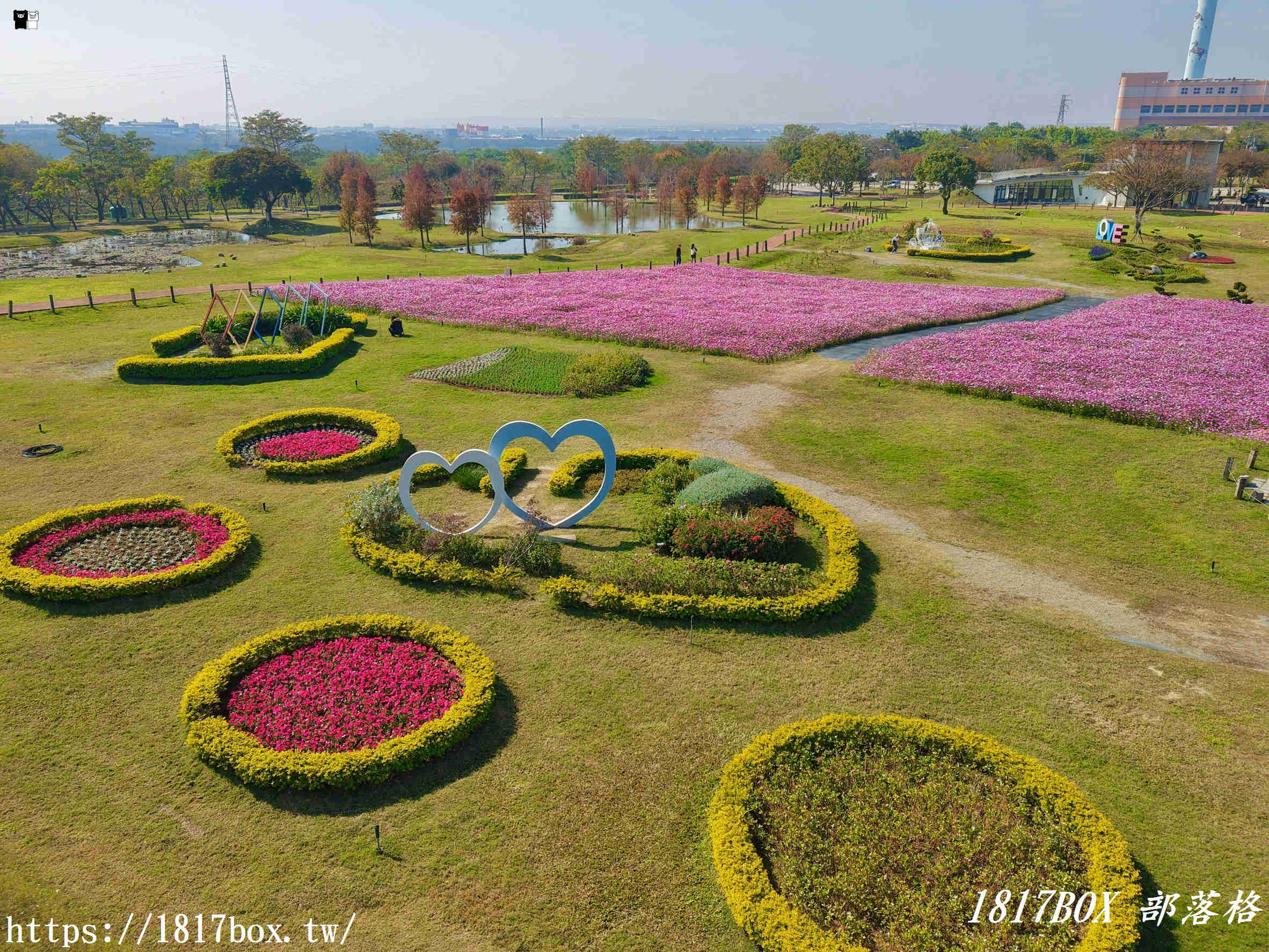 【台中。后里】后里環保公園。賞花、放風箏、野餐。空拍攝影分享