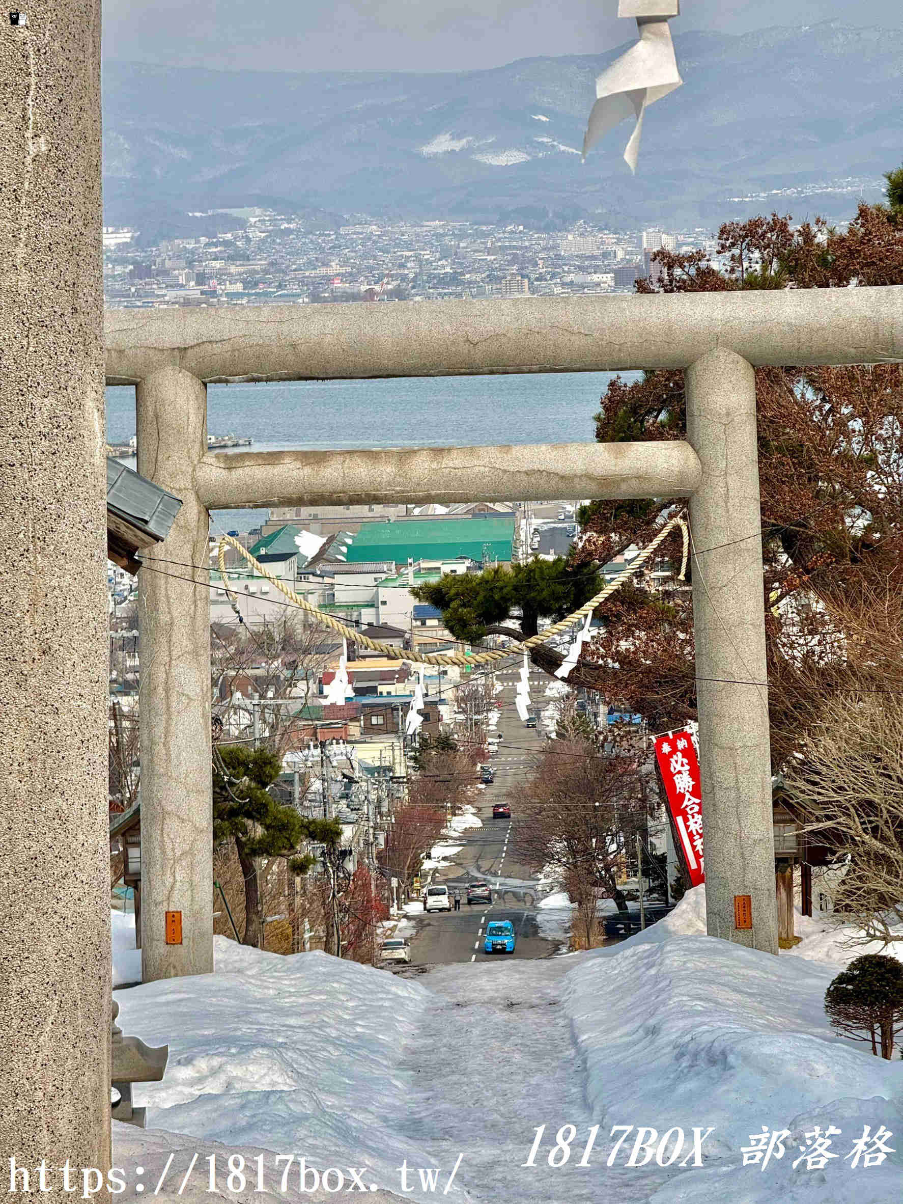 【北海道景點】山上大神宮。俯瞰幸坂與地平線近乎垂直交錯的景色。令人感動的絕景。函館看海神社