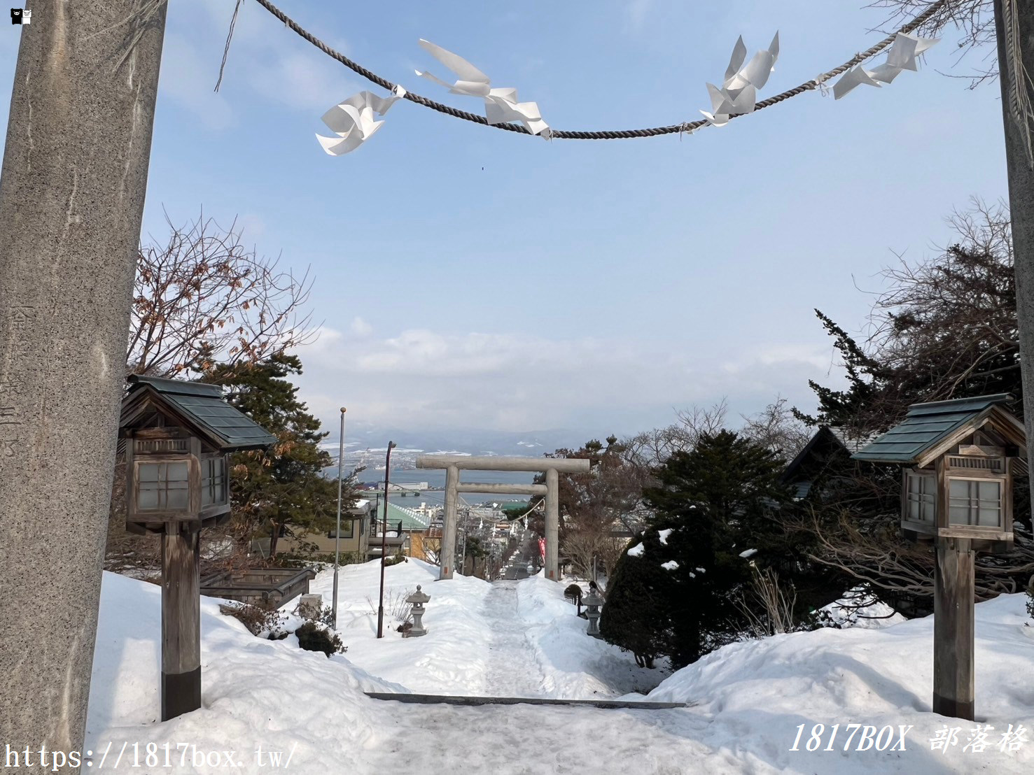 【北海道景點】山上大神宮。俯瞰幸坂與地平線近乎垂直交錯的景色。令人感動的絕景。函館看海神社