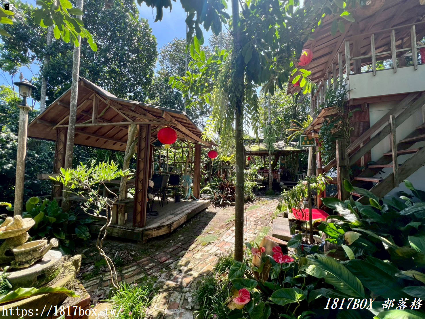 【雲林。古坑】竽芯園庭園美食屋。客家復古風木屋。森林系半露天餐廳