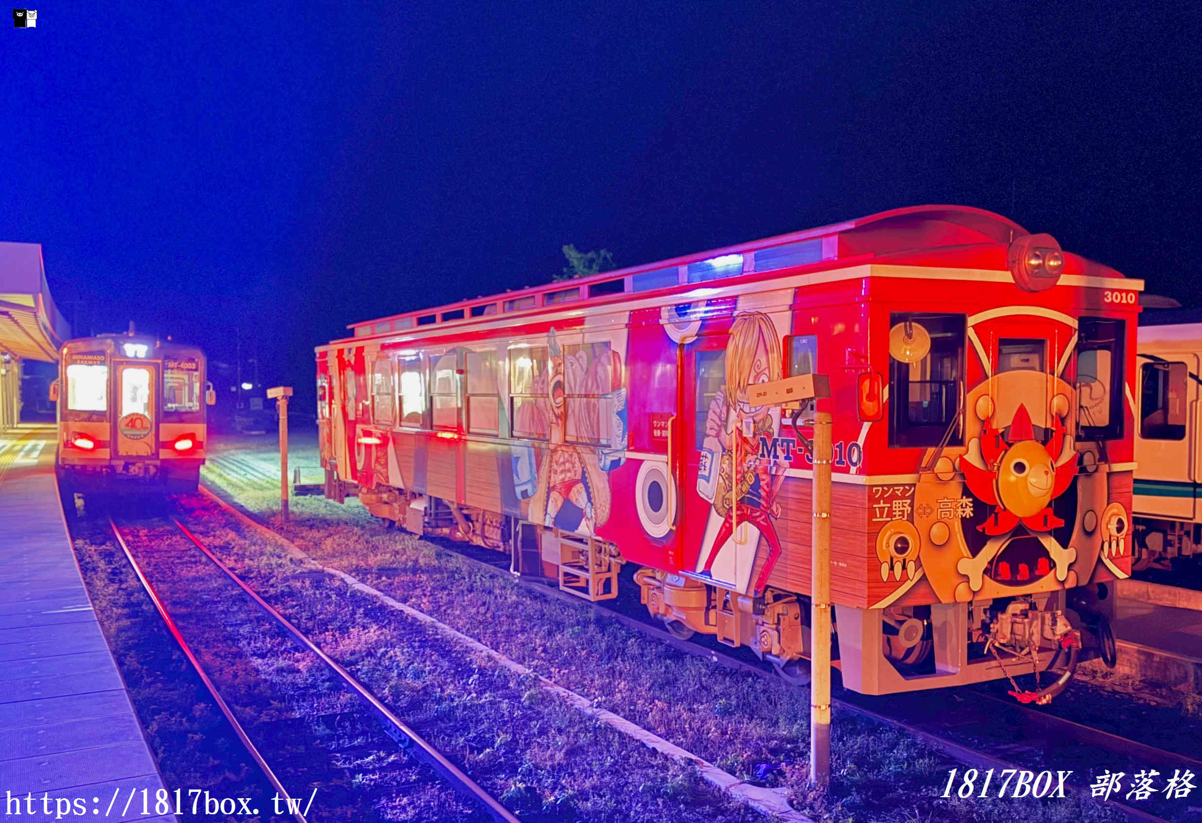 【熊本景點】南阿蘇鐵道高森站夜間朝聖！《航海王》千陽號列車、巨大佛朗基銅像與神級光影秀全攻略