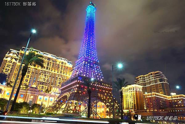 【澳門自由行】澳門巴黎人。艾爾菲鐵塔。光效匯演。繽紛璀璨的巴黎鐵塔燈光秀 @1817BOX部落格