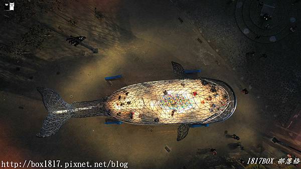 【台南。安平】大魚的祝福。安平港濱歷史公園公共藝術。內部彩繪玻璃拼貼成立體台灣 @1817BOX部落格